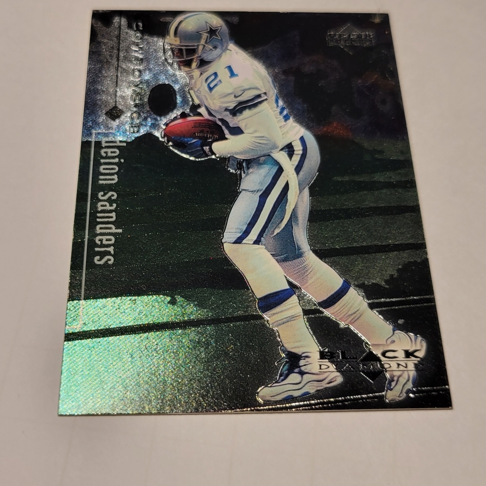 DEION SANDERS 1998 UPPER DECK BLACK DIAMOND # 24 Penny Sleeve